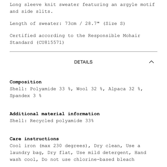 And & Other Stories - Argyle Knit Sweater - Picture 6 of 6